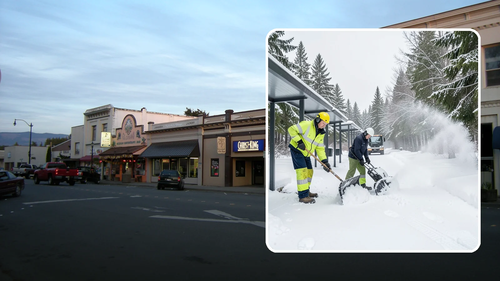 Handicap Parking Clearing in Burlington, Skagit County, WA - We clear accessible parking stalls and their access aisles fully so they stay usable for Western Washington visitors all winter.