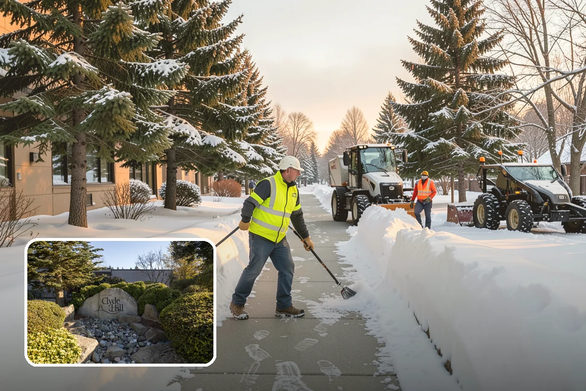 Handicap Parking Clearing in Clyde Hill, King County, WA - Keeps accessible stalls truly usable in winter