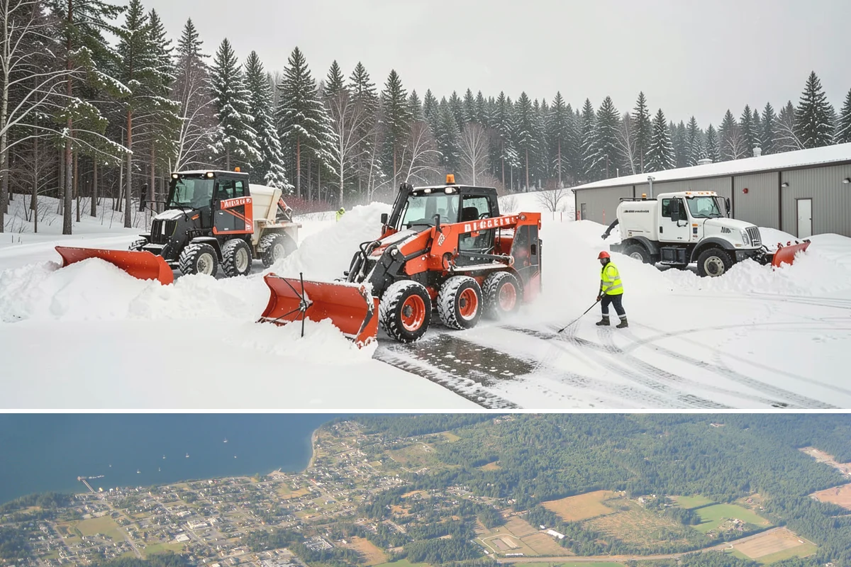 Handicap Parking Clearing in Coupeville, Island County, WA - Cleared before business hours after each snow event across the winter season.
