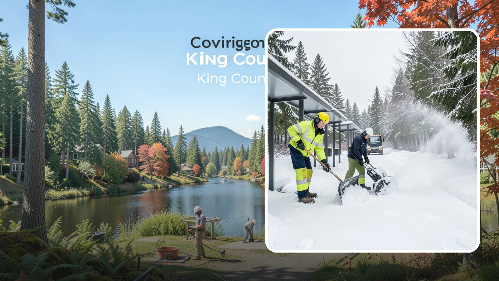 Handicap Parking Clearing in Covington, King County, WA - We clear accessible parking stalls and their access aisles fully so they stay usable for Western Washington visitors all winter.