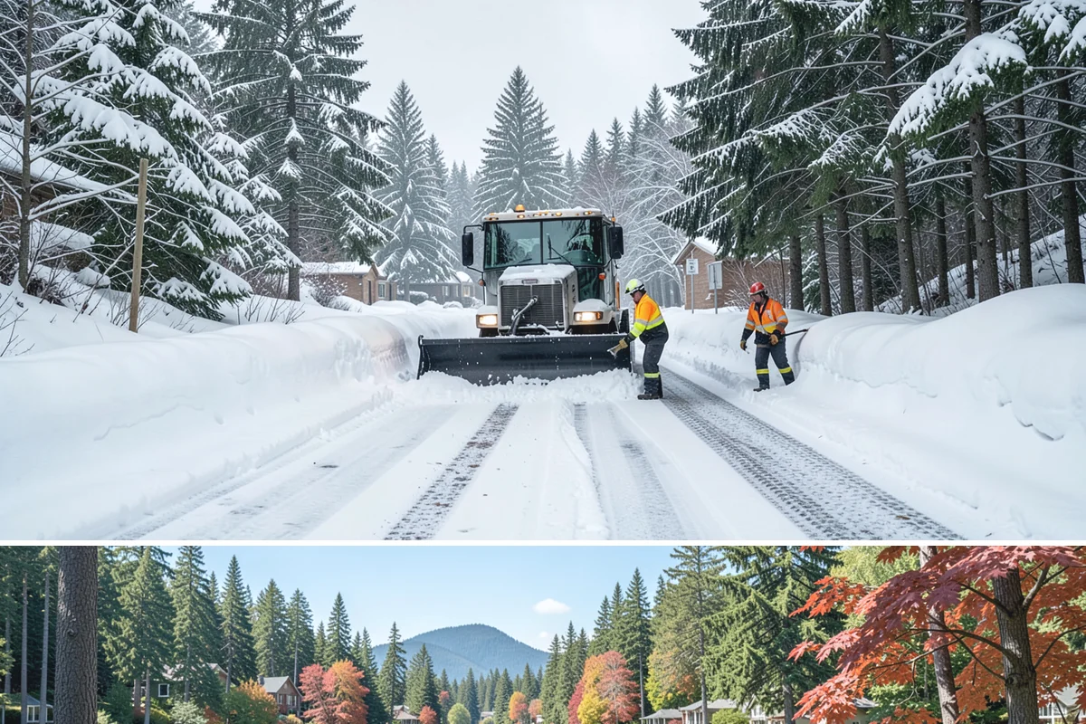 Handicap Parking Clearing in Covington, King County, WA - Cleared before business hours after each snow event across the winter season.