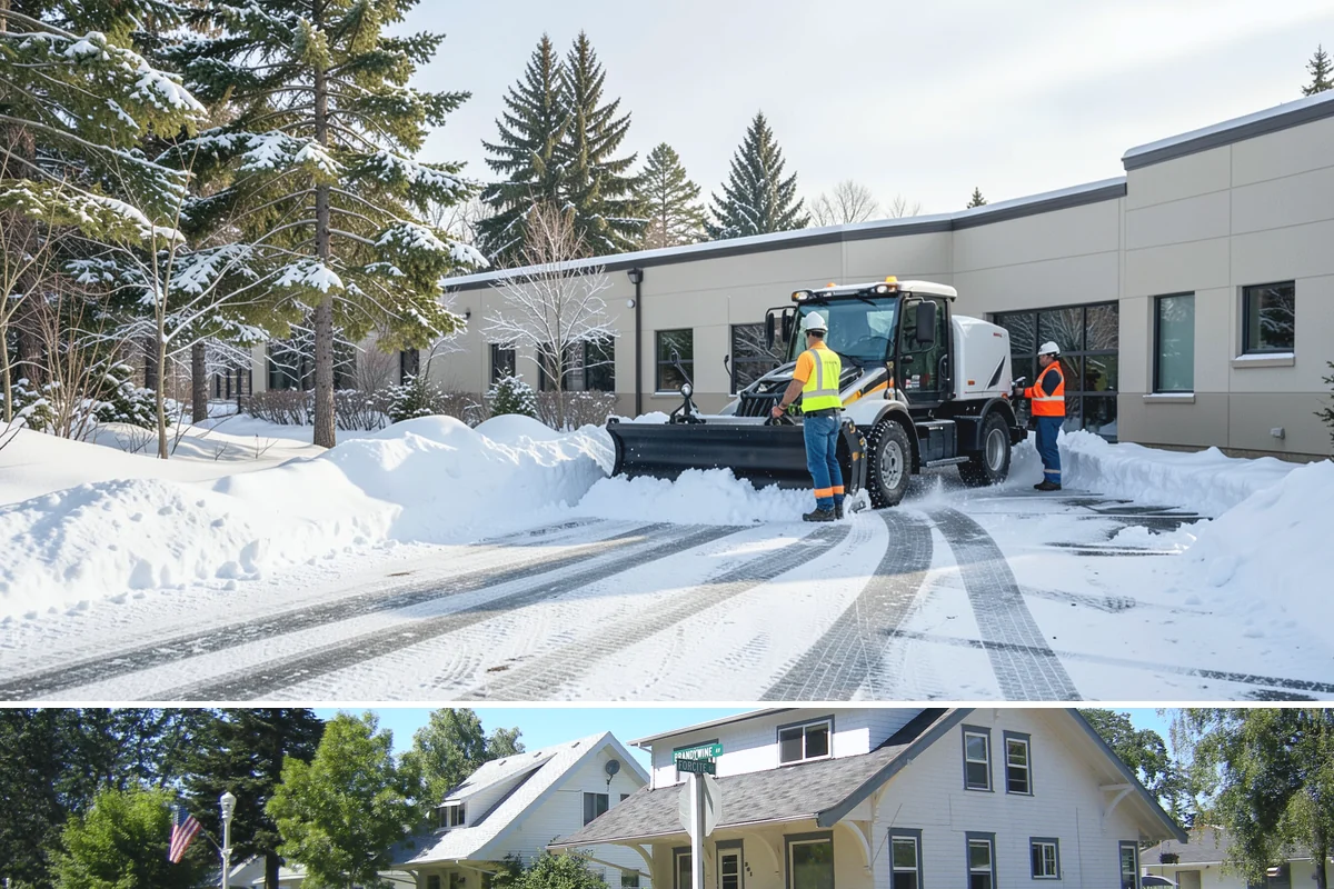 Handicap Parking Clearing in DuPont, Pierce County, WA - Cleared before business hours after each snow event across the winter season.