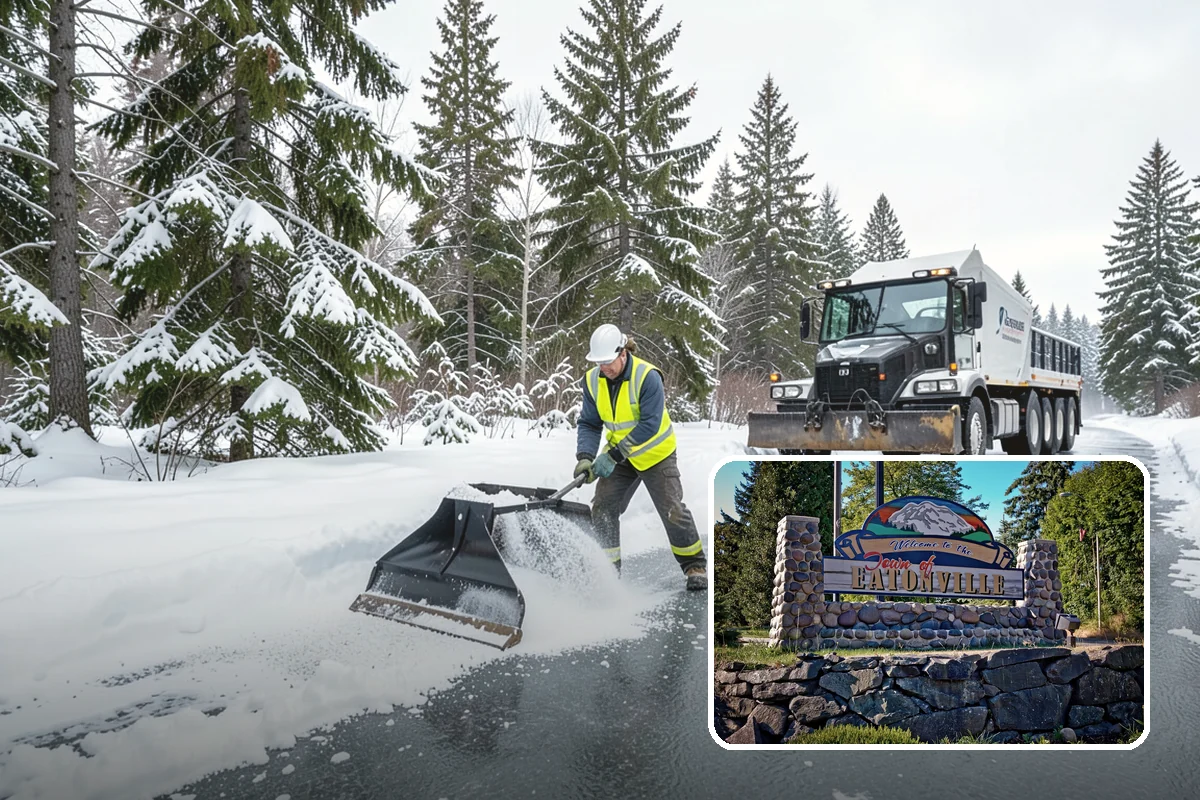 Handicap Parking Clearing in Eatonville, Pierce County, WA - Keeps accessible stalls truly usable in winter