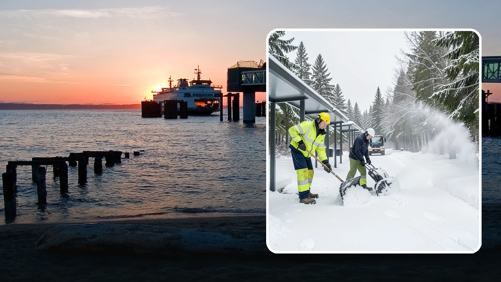 Handicap Parking Clearing in Edmonds, Snohomish County, WA - We clear accessible parking stalls and their access aisles fully so they stay usable for Western Washington visitors all winter.