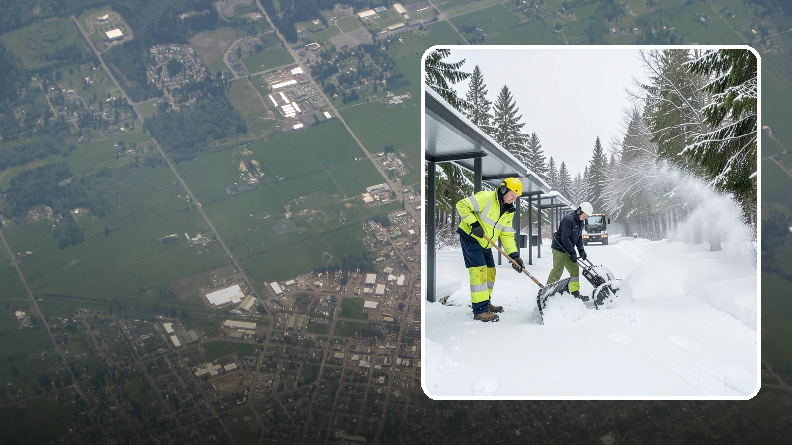 Handicap Parking Clearing in Enumclaw, King County, WA - We clear accessible parking stalls and their access aisles fully so they stay usable for Western Washington visitors all winter.