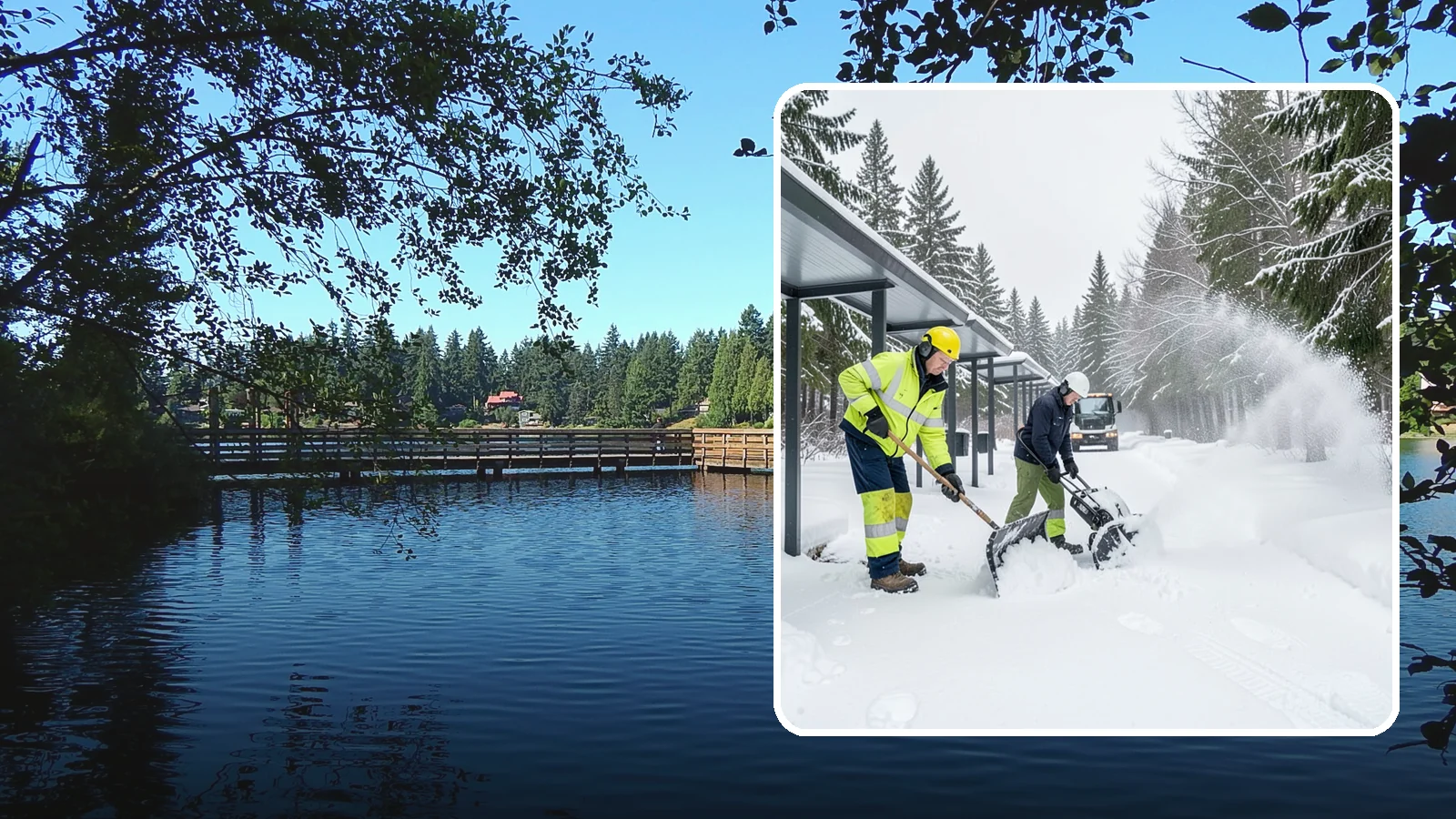 Handicap Parking Clearing in Federal Way, King County, WA - We clear accessible parking stalls and their access aisles fully so they stay usable for Western Washington visitors all winter.