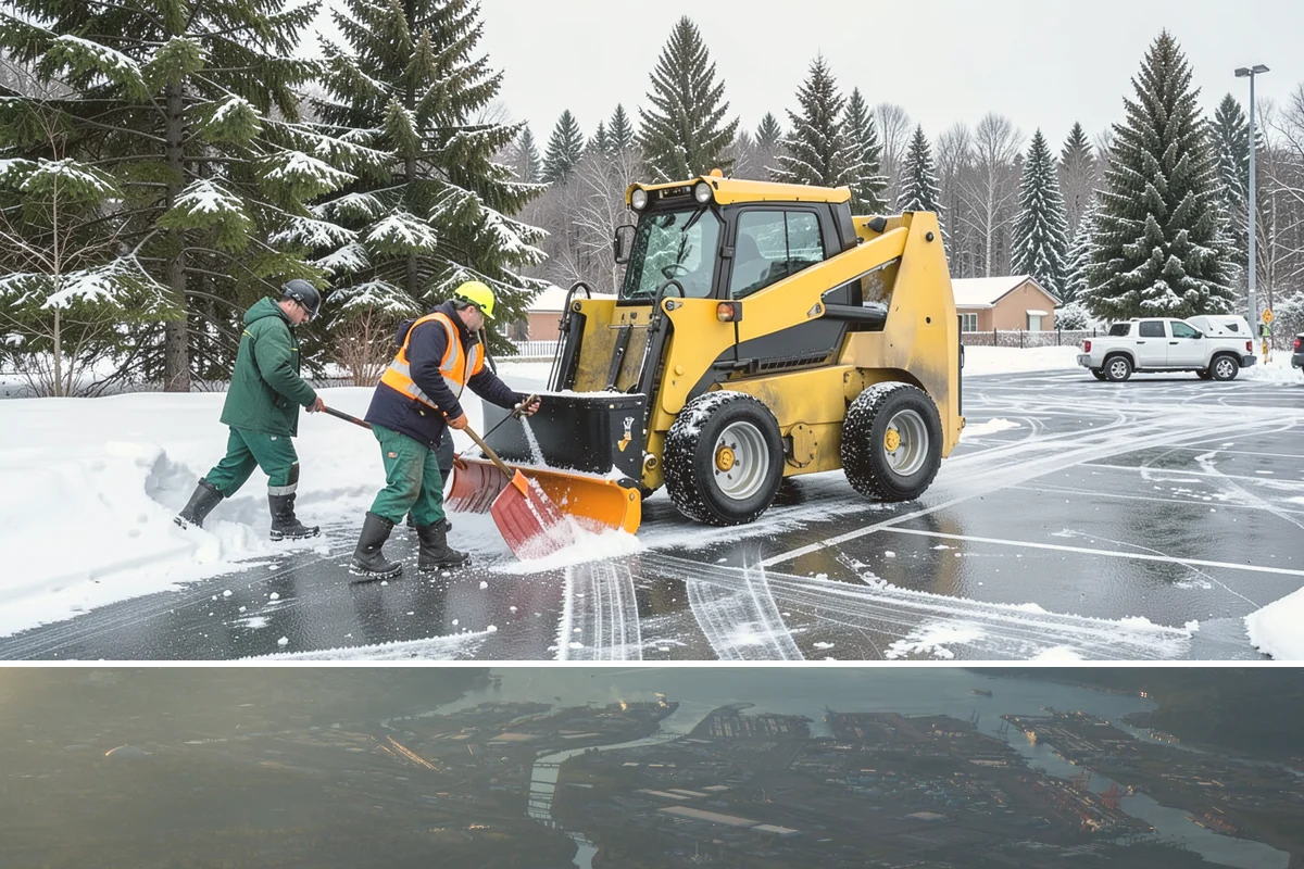 Handicap Parking Clearing in Fife, Pierce County, WA - Cleared before business hours after each snow event across the winter season.