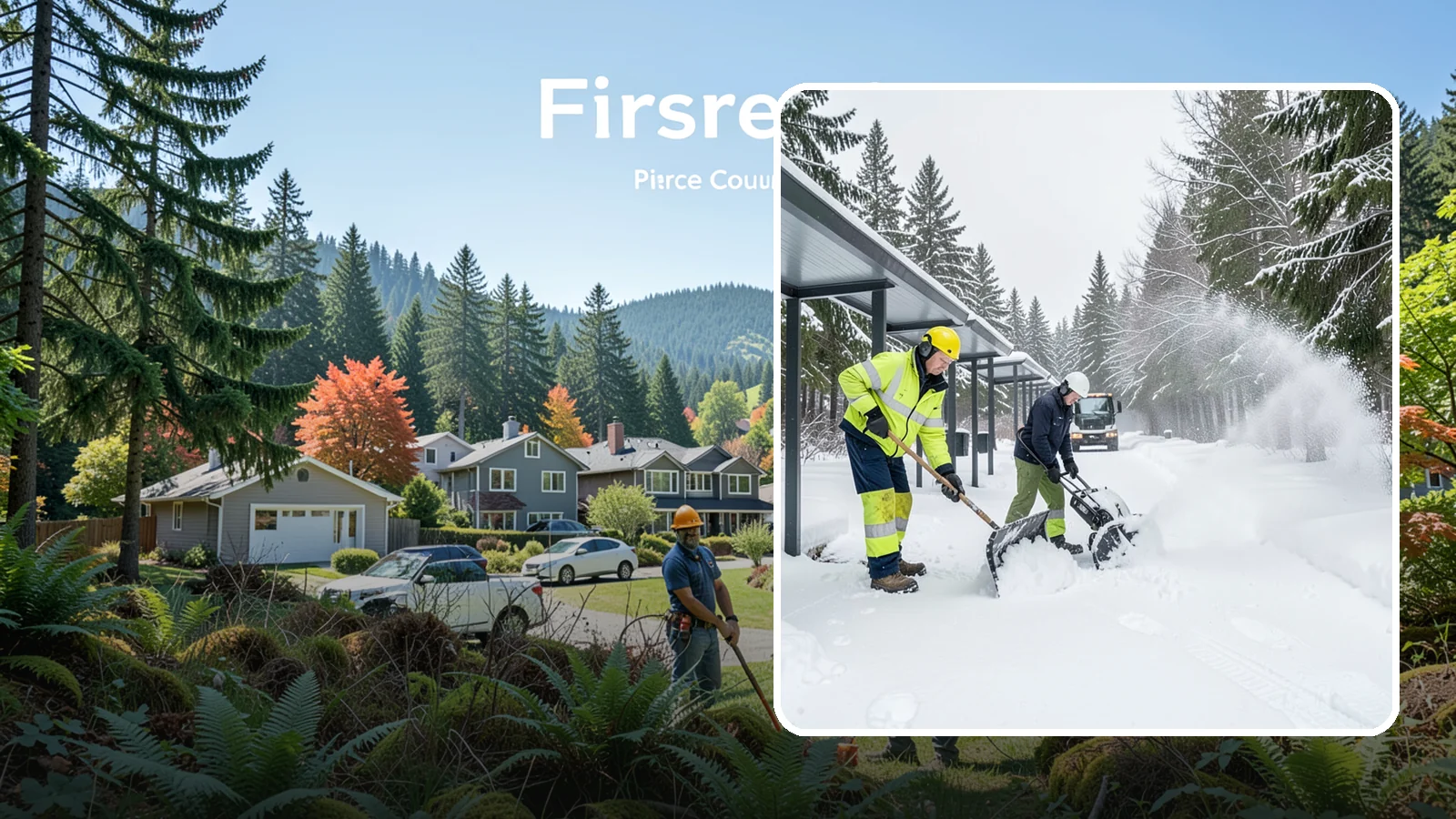 Handicap Parking Clearing in Fircrest, Pierce County, WA - We clear accessible parking stalls and their access aisles fully so they stay usable for Western Washington visitors all winter.
