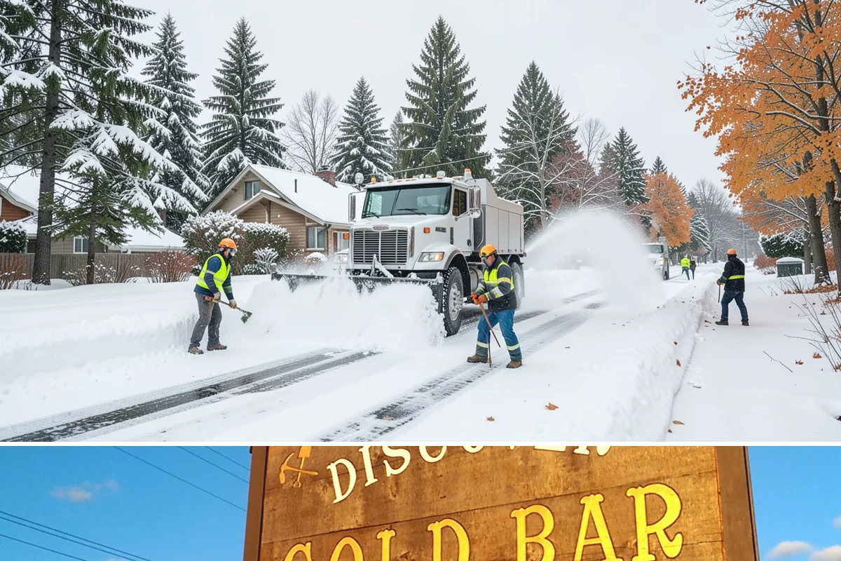Handicap Parking Clearing in Gold Bar, Snohomish County, WA - Cleared before business hours after each snow event across the winter season.
