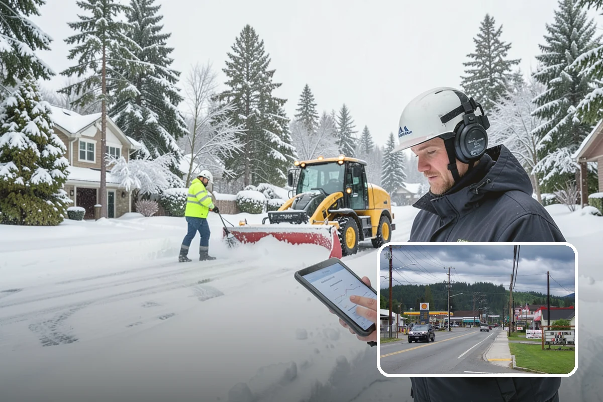 Handicap Parking Clearing in Granite Falls, Snohomish County, WA - Keeps accessible stalls truly usable in winter