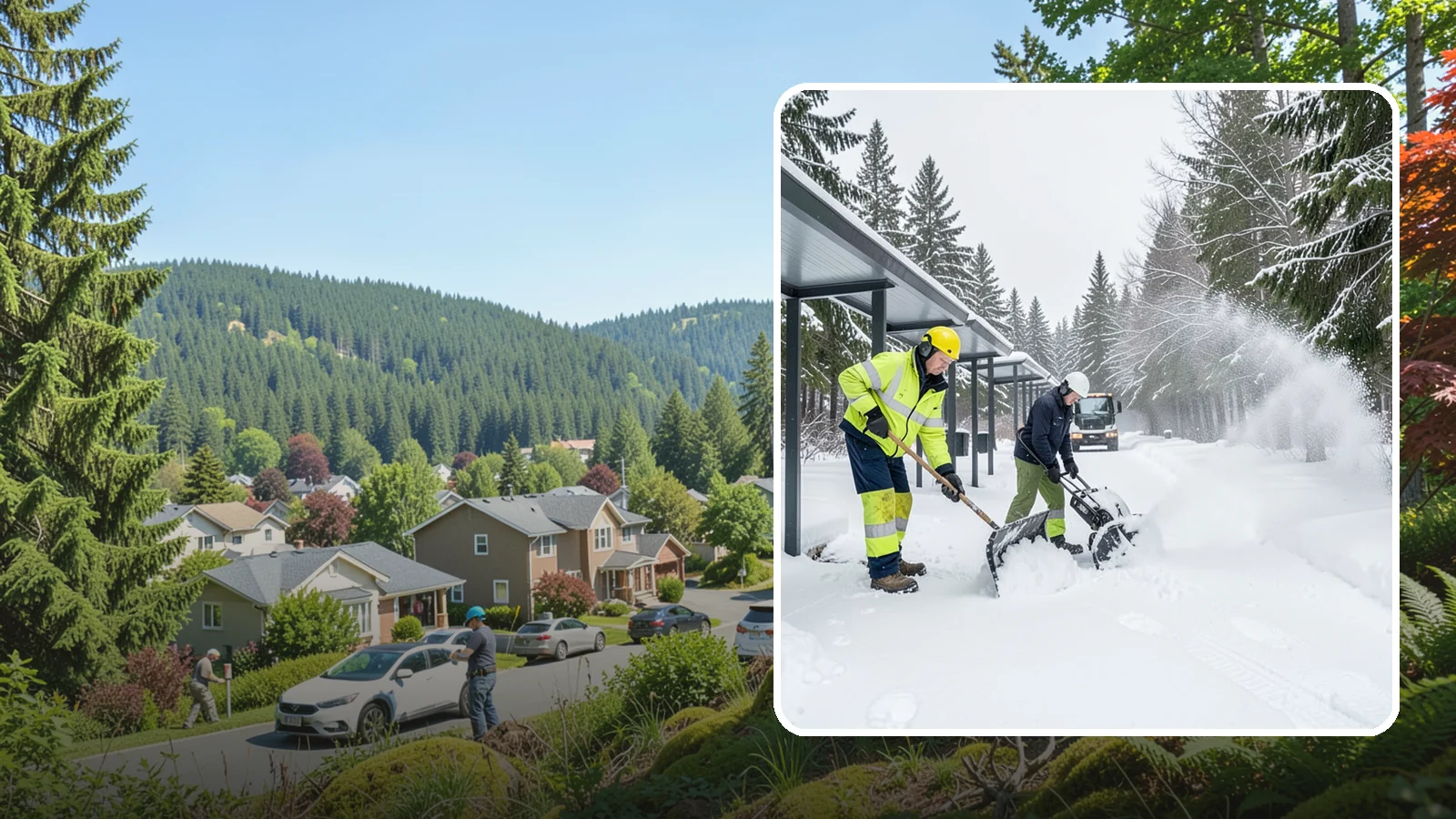 Handicap Parking Clearing in Index, Snohomish County, WA - We clear accessible parking stalls and their access aisles fully so they stay usable for Western Washington visitors all winter.