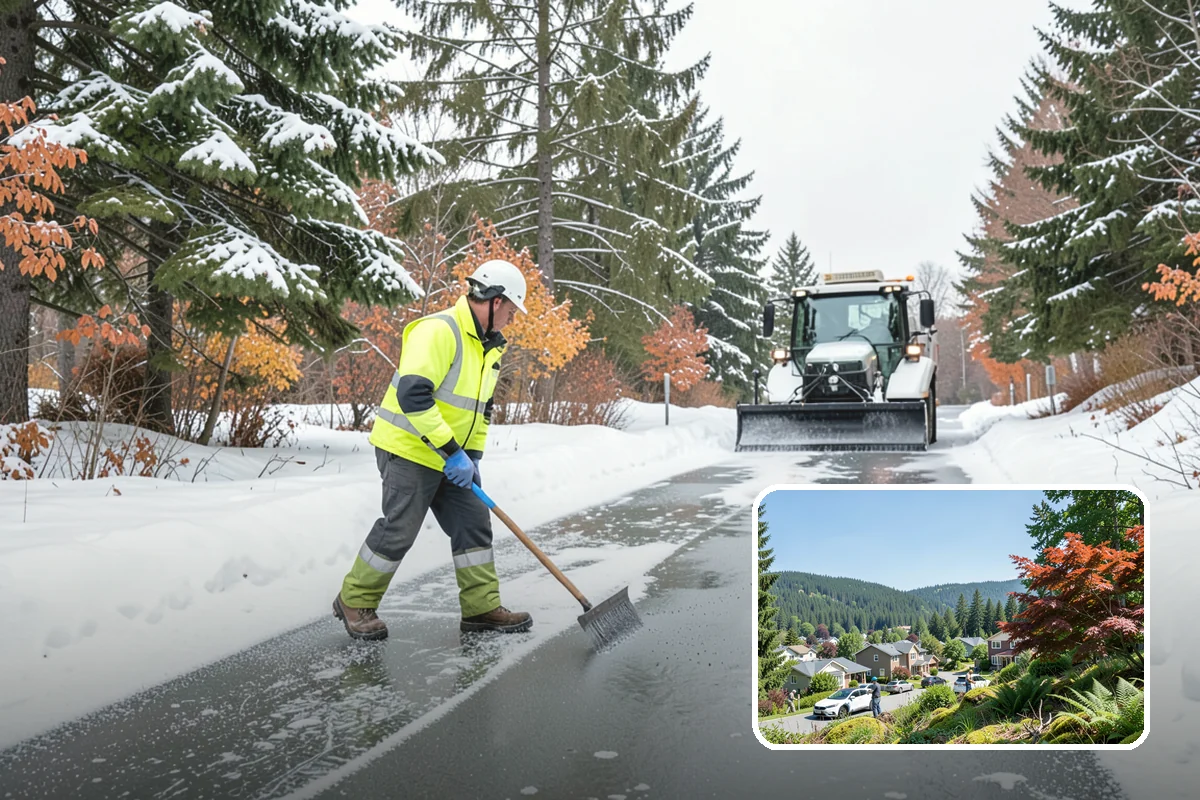 Handicap Parking Clearing in Index, Snohomish County, WA - Keeps accessible stalls truly usable in winter