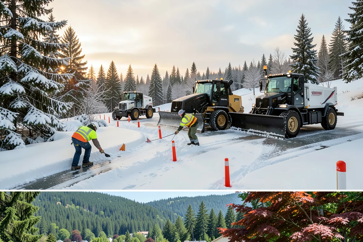 Handicap Parking Clearing in Index, Snohomish County, WA - Cleared before business hours after each snow event across the winter season.