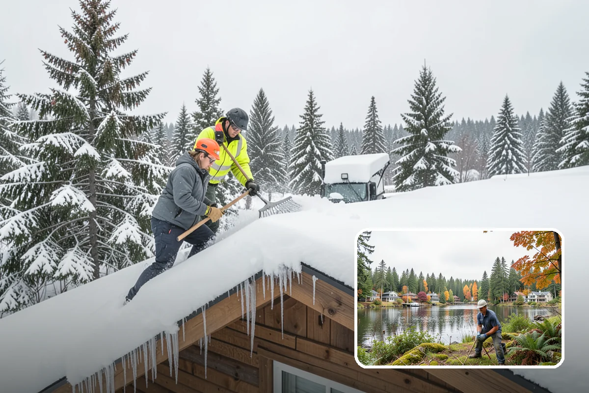 Handicap Parking Clearing in La Conner, Skagit County, WA - Keeps accessible stalls truly usable in winter