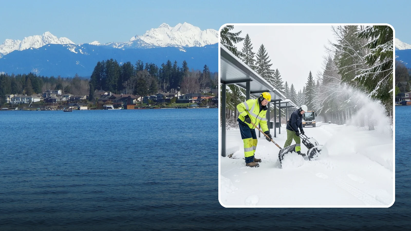 Handicap Parking Clearing in Lake Stevens, Snohomish County, WA - We clear accessible parking stalls and their access aisles fully so they stay usable for Western Washington visitors all winter.