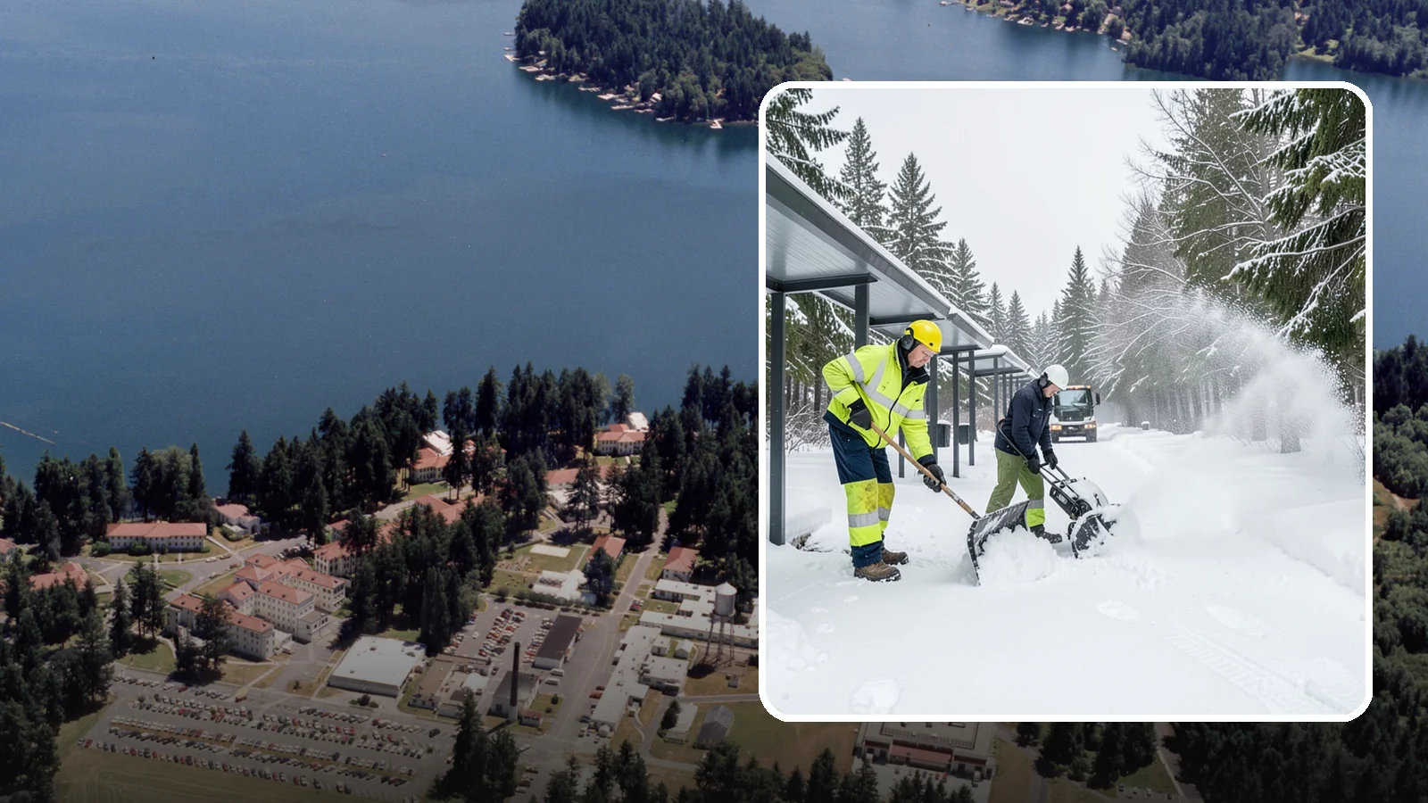 Handicap Parking Clearing in Lakewood, Pierce County, WA - We clear accessible parking stalls and their access aisles fully so they stay usable for Western Washington visitors all winter.
