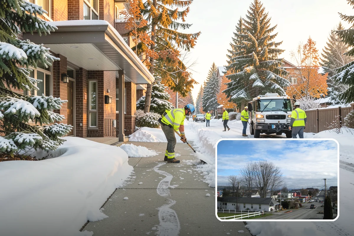 Handicap Parking Clearing in Langley, Island County, WA - Keeps accessible stalls truly usable in winter
