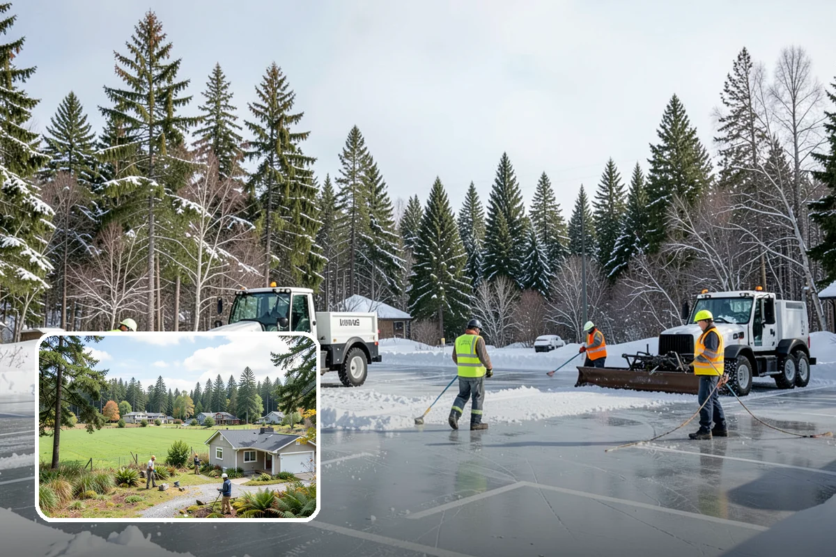 Handicap Parking Clearing in Lyman, Skagit County, WA - Keeps accessible stalls truly usable in winter
