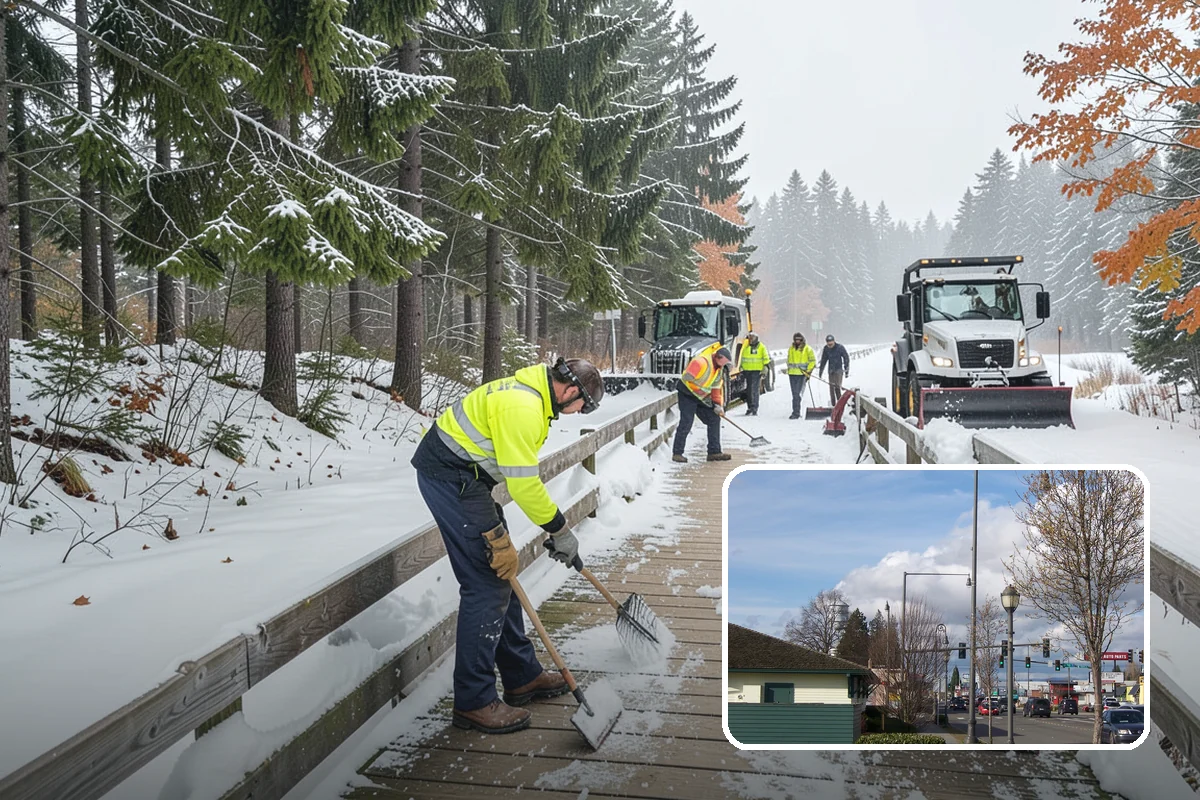 Handicap Parking Clearing in Marysville, Snohomish County, WA - Keeps accessible stalls truly usable in winter