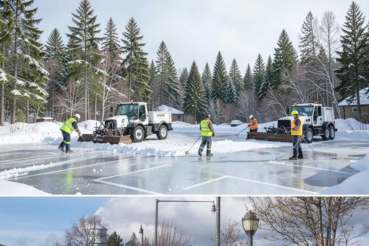 Handicap Parking Clearing in Marysville, Snohomish County, WA - Cleared before business hours after each snow event across the winter season.