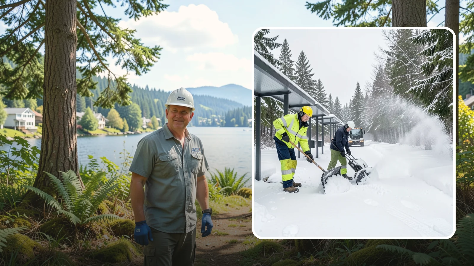 Handicap Parking Clearing in Milton, King County, WA - We clear accessible parking stalls and their access aisles fully so they stay usable for Western Washington visitors all winter.