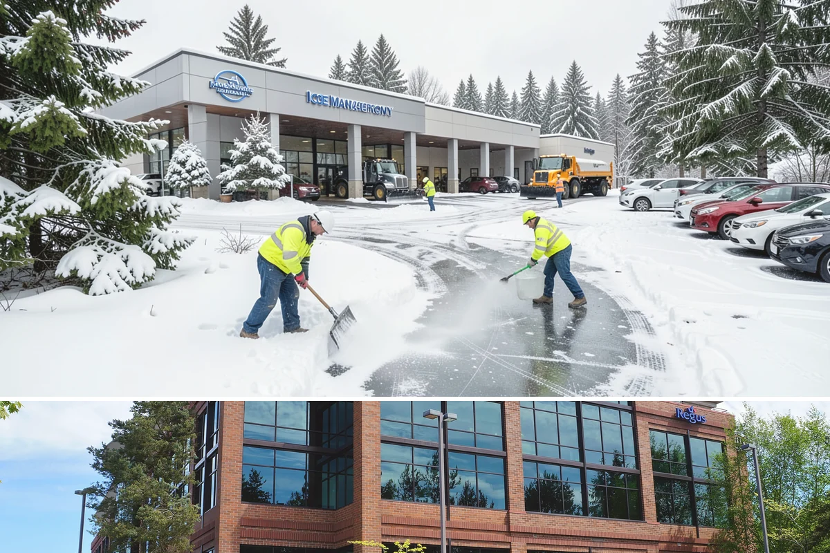 Handicap Parking Clearing in Mountlake Terrace, Snohomish County, WA - Cleared before business hours after each snow event across the winter season.