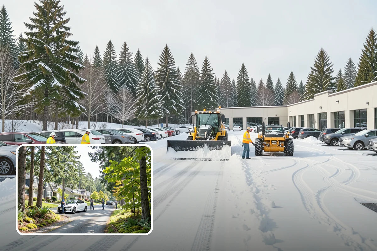 Handicap Parking Clearing in Normandy Park, King County, WA - Keeps accessible stalls truly usable in winter