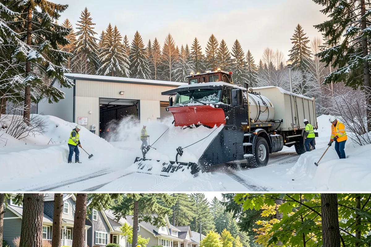 Handicap Parking Clearing in Normandy Park, King County, WA - Cleared before business hours after each snow event across the winter season.