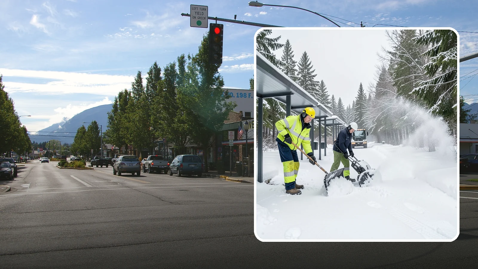 Handicap Parking Clearing in North Bend, King County, WA - We clear accessible parking stalls and their access aisles fully so they stay usable for Western Washington visitors all winter.