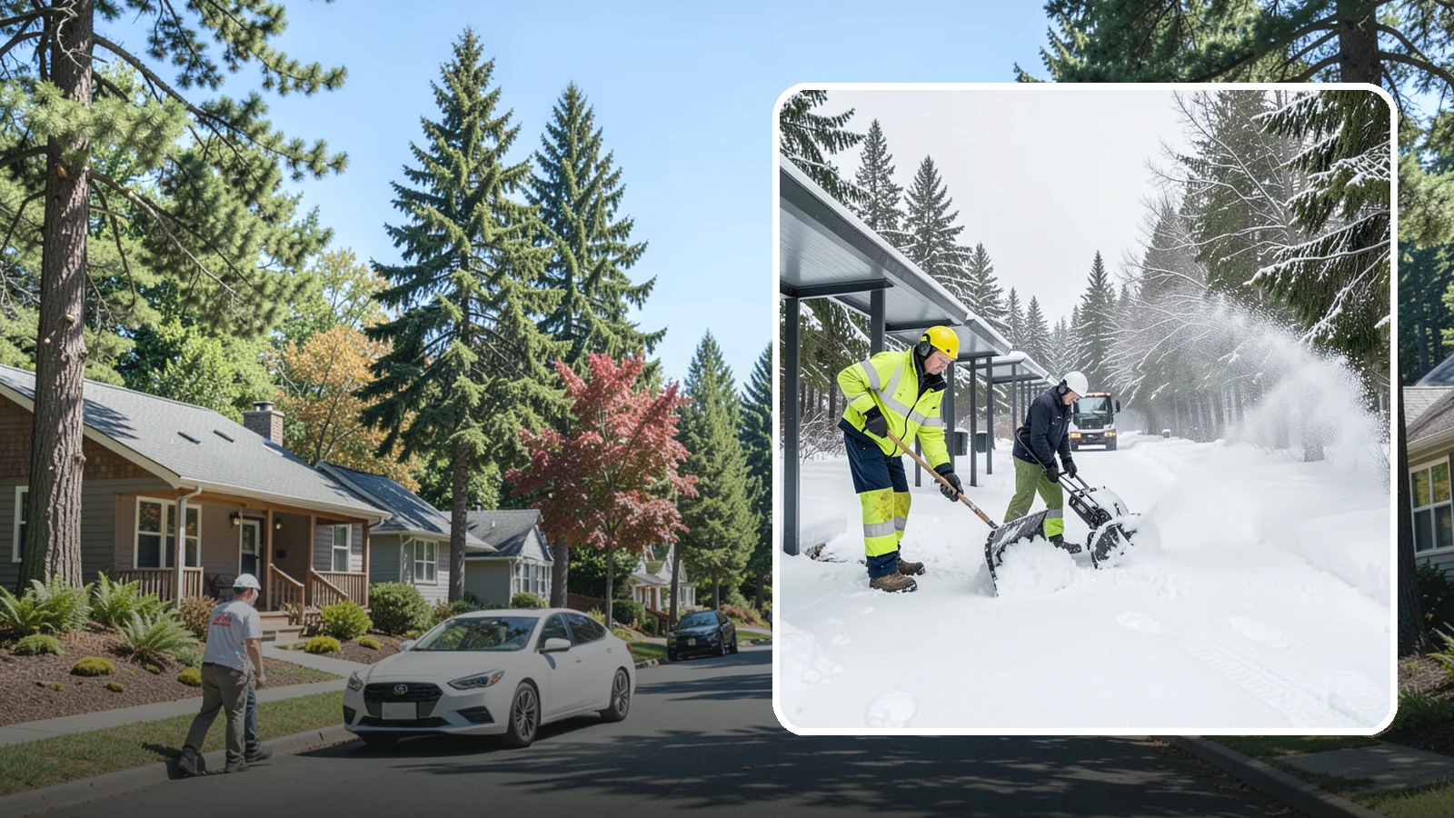 Handicap Parking Clearing in Orting, Pierce County, WA - We clear accessible parking stalls and their access aisles fully so they stay usable for Western Washington visitors all winter.
