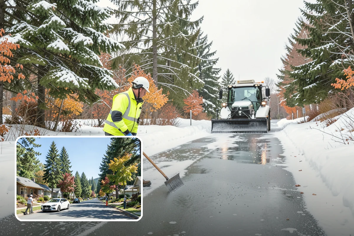Handicap Parking Clearing in Orting, Pierce County, WA - Keeps accessible stalls truly usable in winter
