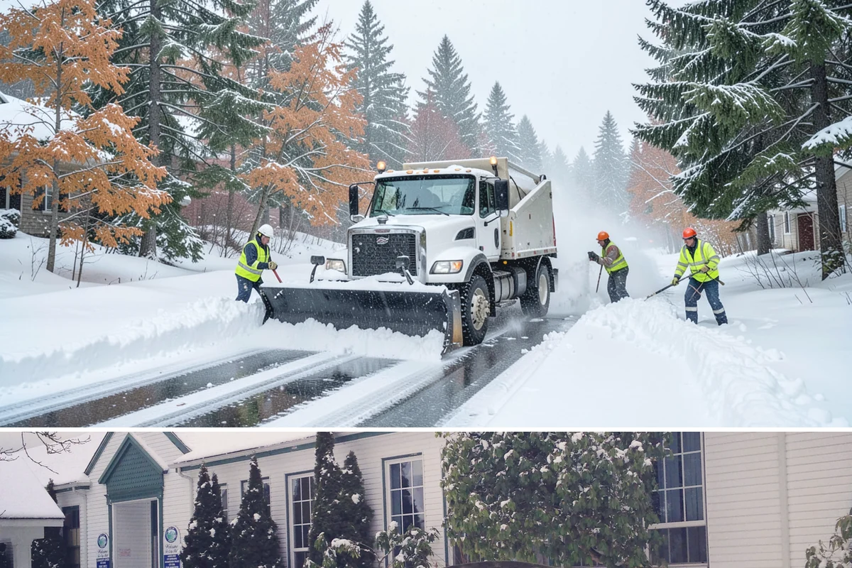 Handicap Parking Clearing in Pacific, King County, WA - Cleared before business hours after each snow event across the winter season.