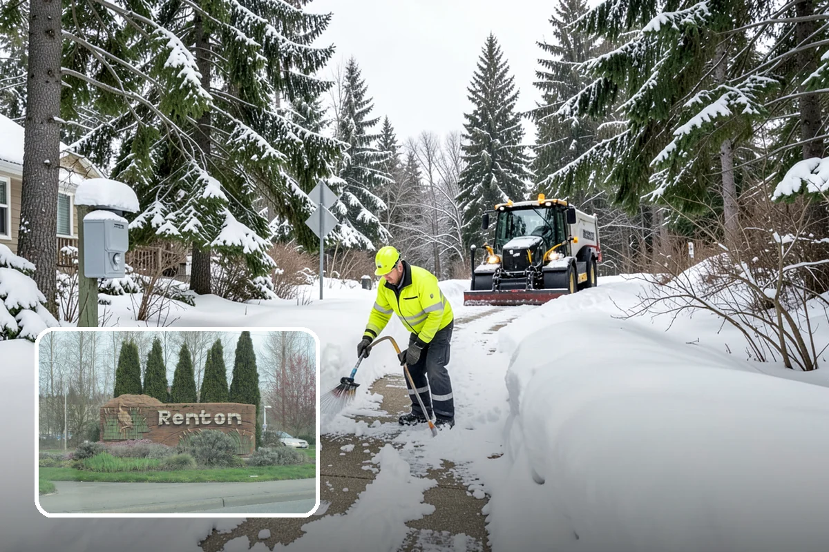 Handicap Parking Clearing in Renton, King County, WA - Keeps accessible stalls truly usable in winter