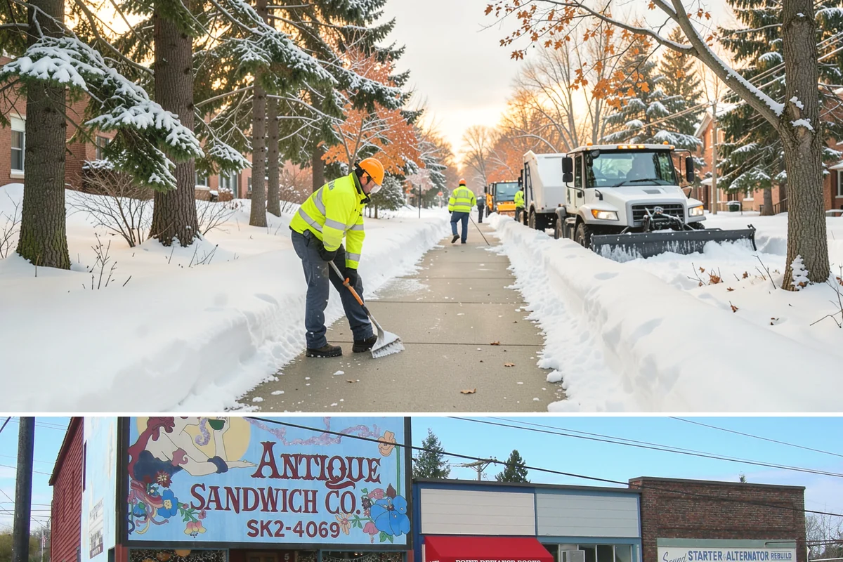Handicap Parking Clearing in Ruston, Pierce County, WA - Cleared before business hours after each snow event across the winter season.