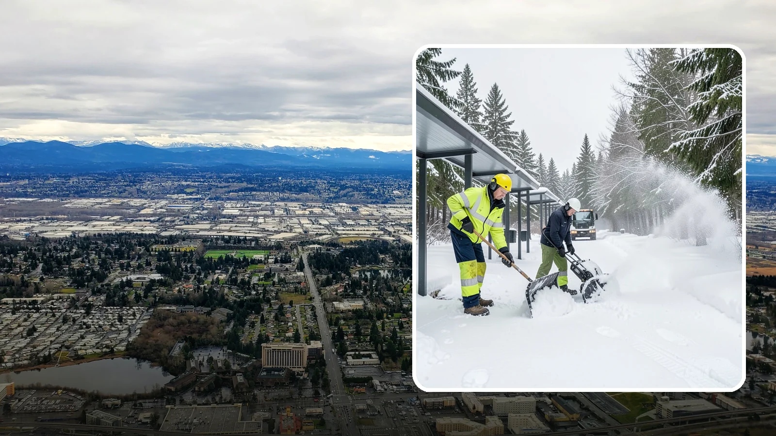 Handicap Parking Clearing in SeaTac, King County, WA - We clear accessible parking stalls and their access aisles fully so they stay usable for Western Washington visitors all winter.