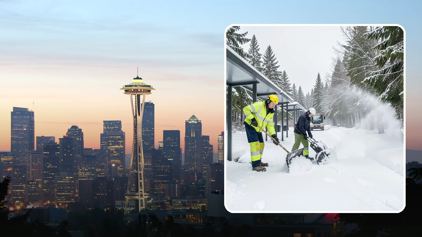Handicap Parking Clearing in Seattle, King County, WA - We clear accessible parking stalls and their access aisles fully so they stay usable for Western Washington visitors all winter.