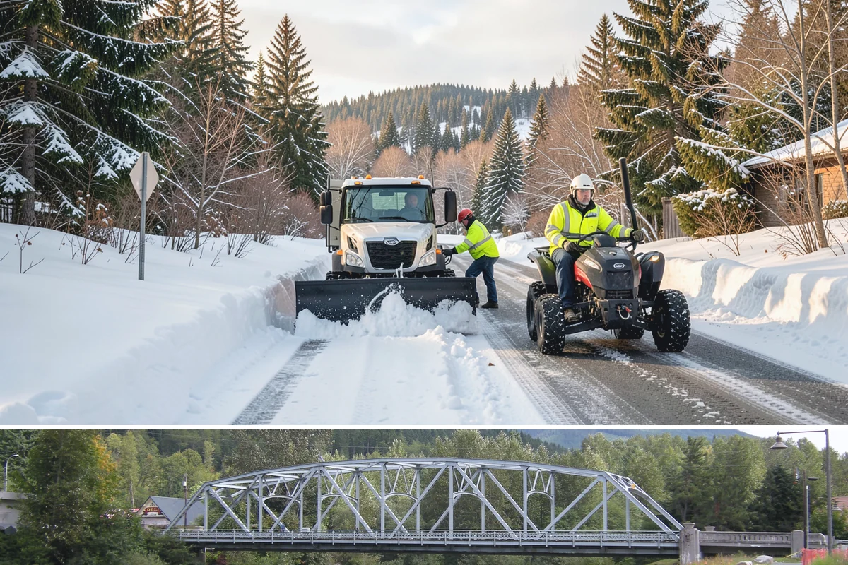 Handicap Parking Clearing in Skykomish, King County, WA - Cleared before business hours after each snow event across the winter season.