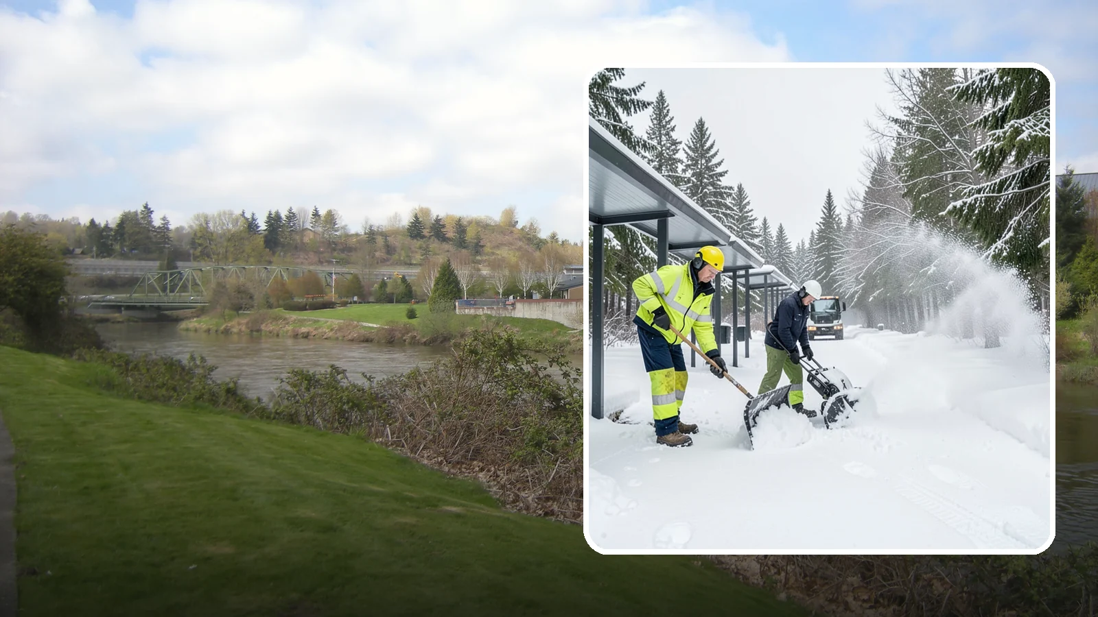 Handicap Parking Clearing in Tukwila, King County, WA - We clear accessible parking stalls and their access aisles fully so they stay usable for Western Washington visitors all winter.