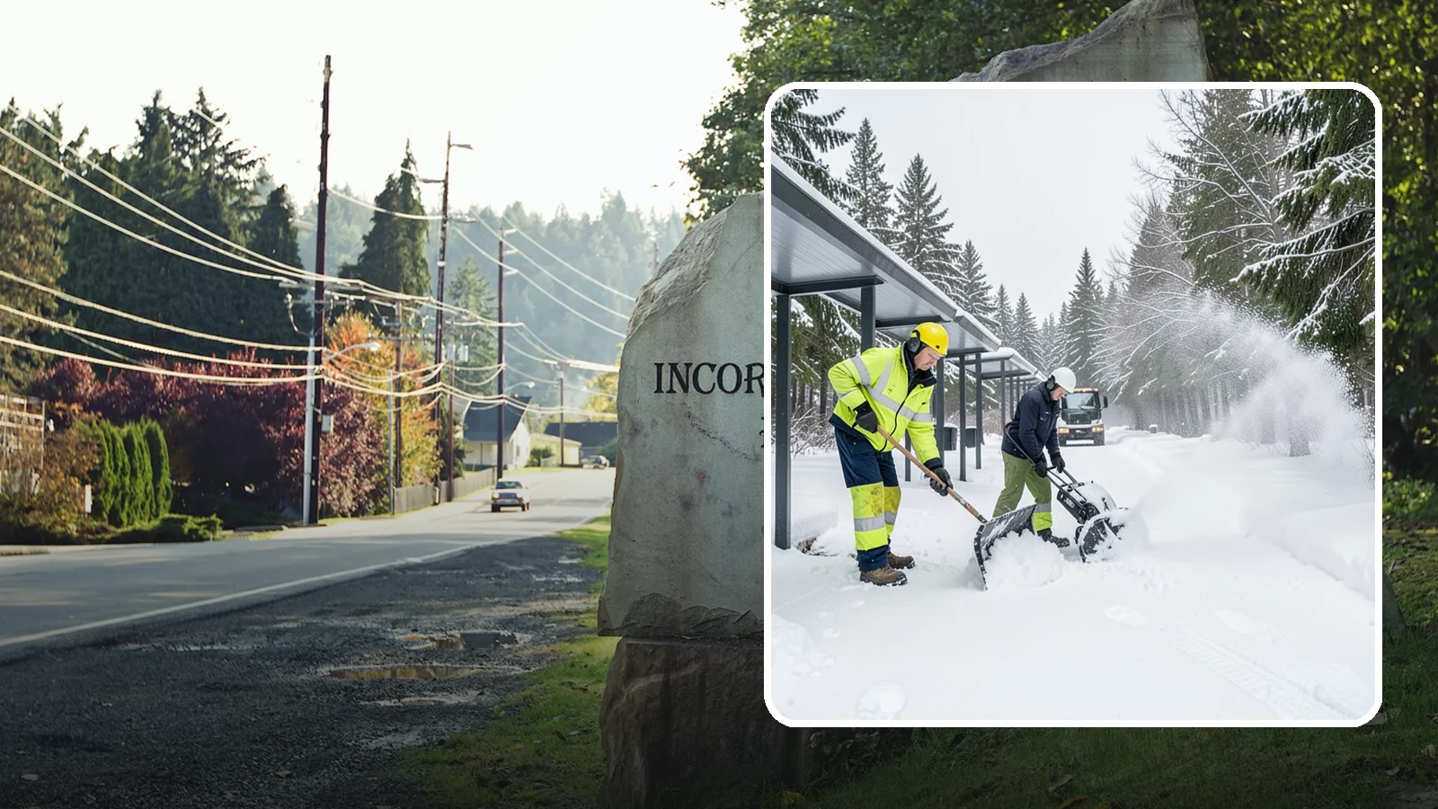 Handicap Parking Clearing in Wilkeson, Pierce County, WA - We clear accessible parking stalls and their access aisles fully so they stay usable for Western Washington visitors all winter.