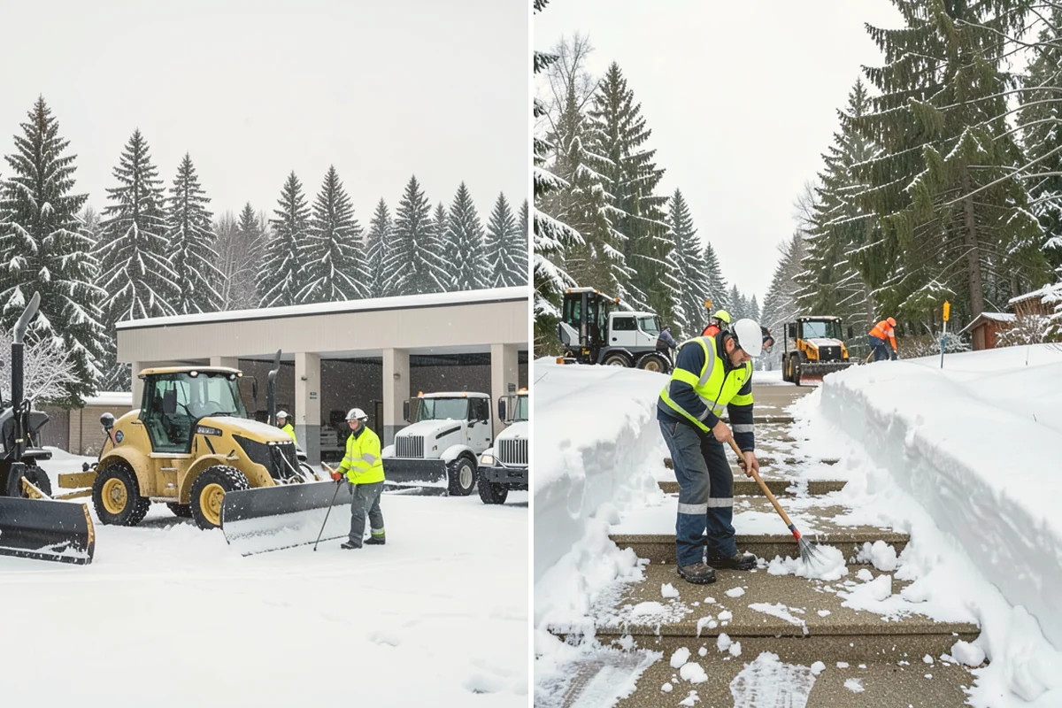 Handicap Ramp Clearing in Bothell, King County, WA - Clear the top and bottom landings for safe transitions