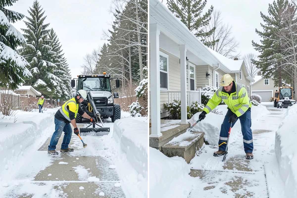 Handicap Ramp Clearing in Medina, King County, WA - Clear the top and bottom landings for safe transitions