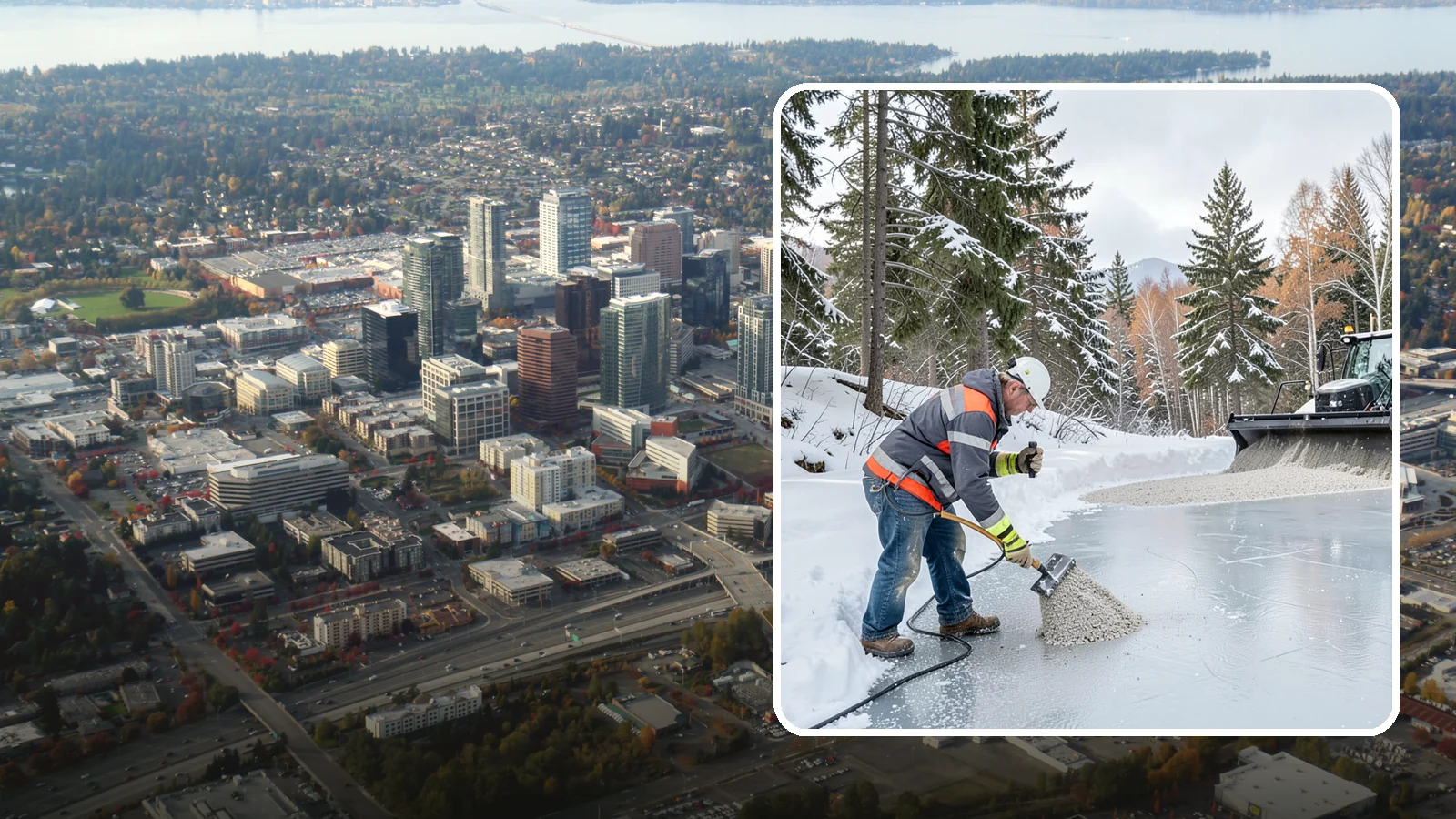 Heat Cable Installation in Bellevue, King County, WA - We install roof heat cables that keep drainage paths open and stop ice dams from forming.