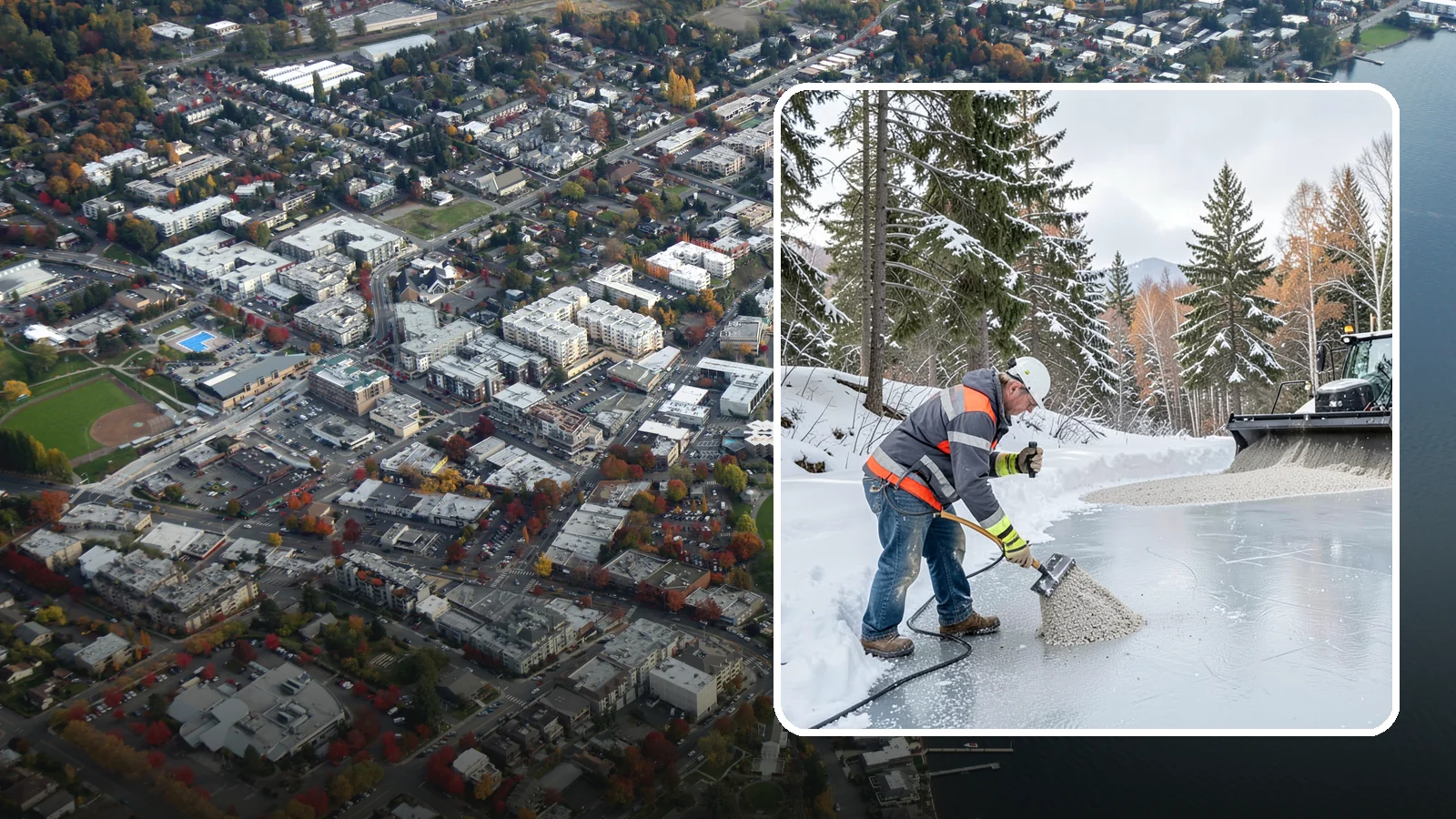 Heat Cable Installation in Kirkland, King County, WA - We install roof heat cables that keep drainage paths open and stop ice dams from forming.
