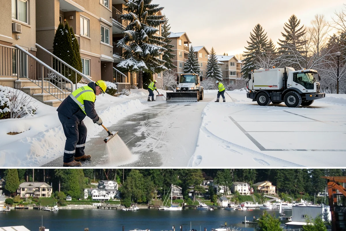 Heated Driveway Maintenance in Gig Harbor, Pierce County, WA - Heated driveway support is most valuable during heavy snow bursts in midwinter.