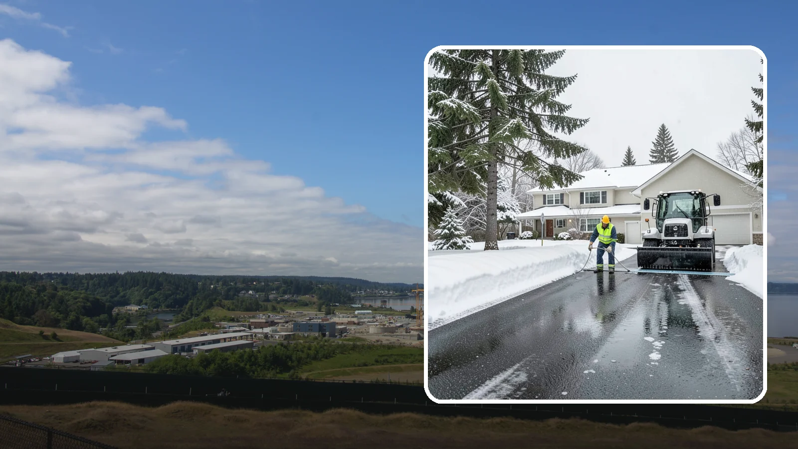 Heated Driveway Maintenance in University Place, Pierce County, WA - We monitor and support heated driveway systems so they perform through Western Washington's wet snow.