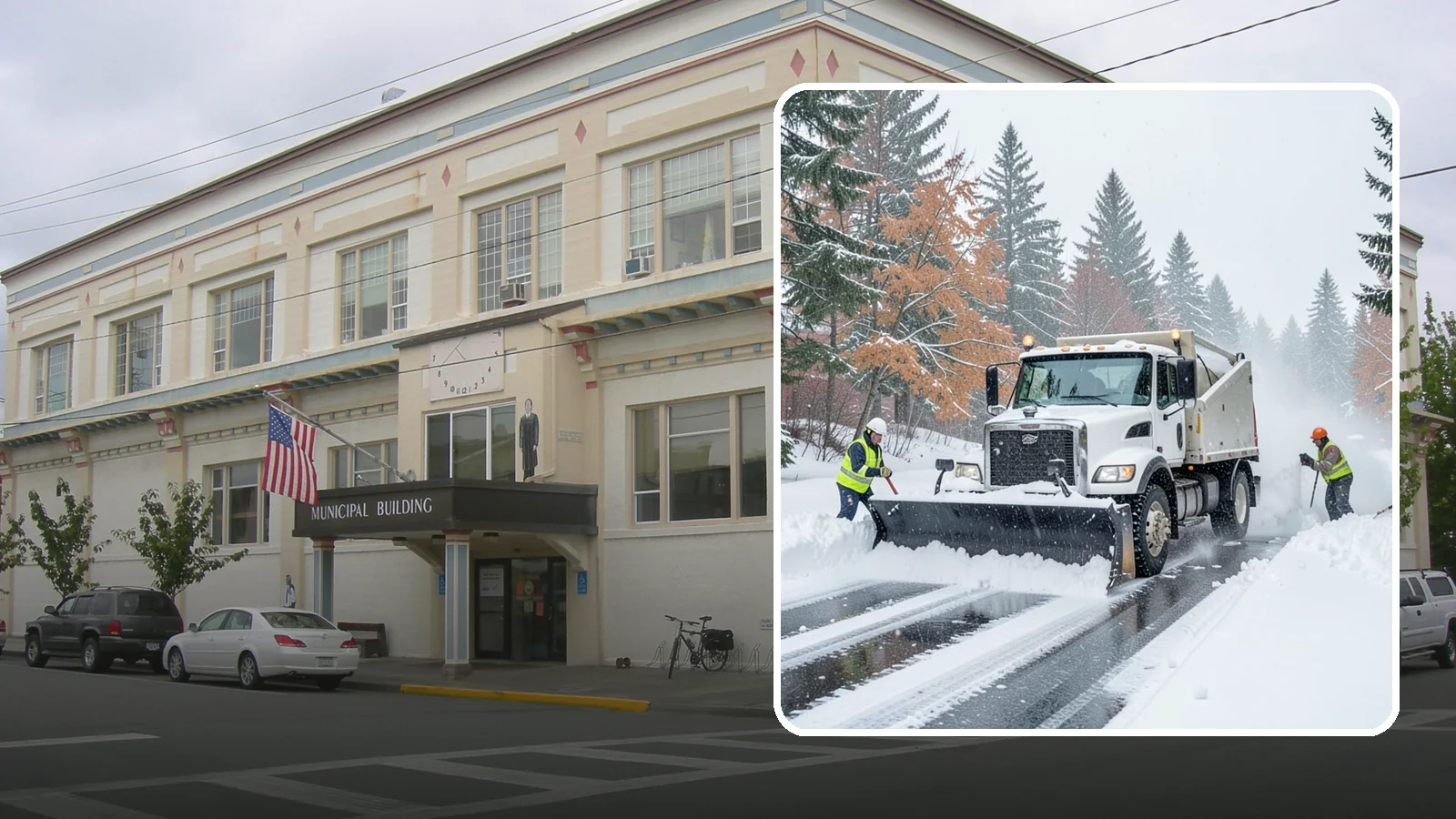 Heavy Snowfall Removal in Anacortes, Skagit County, WA - When a heavy, wet Cascade snowfall piles up fast, our equipment handles the load your shovel cannot.