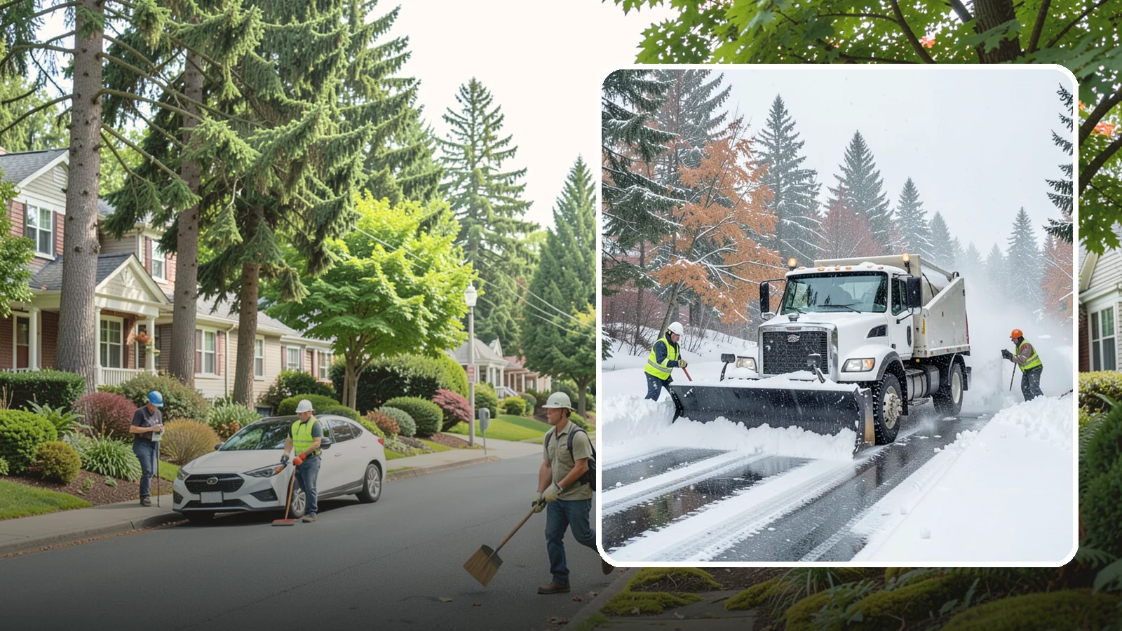 Heavy Snowfall Removal in Beaux Arts Village, King County, WA - When a heavy, wet Cascade snowfall piles up fast, our equipment handles the load your shovel cannot.