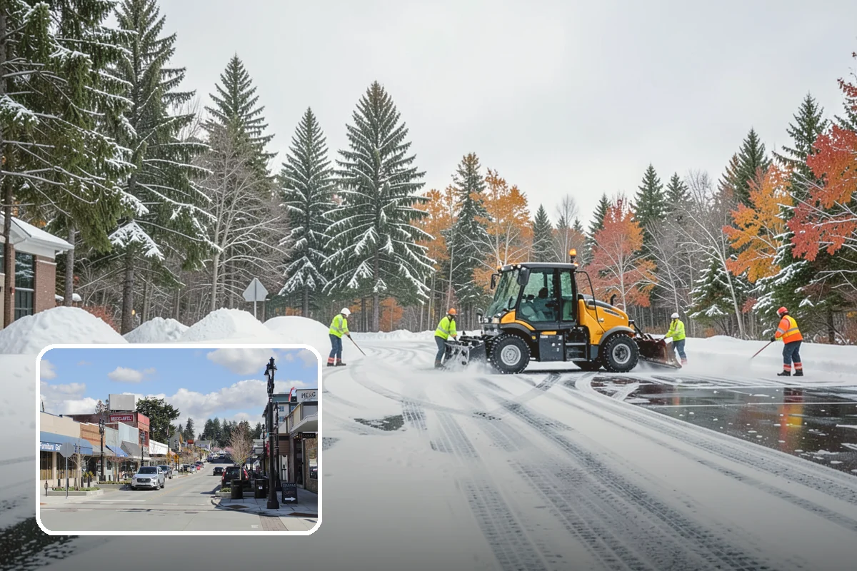Heavy Snowfall Removal in Bothell, King County, WA - Equipment matched to dense, wet regional snow