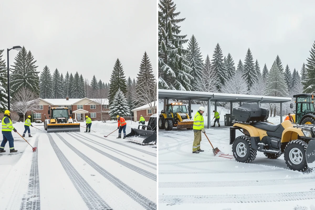 Heavy Snowfall Removal in Brier, Snohomish County, WA - Deploy plows and heavy equipment sized to the snowfall