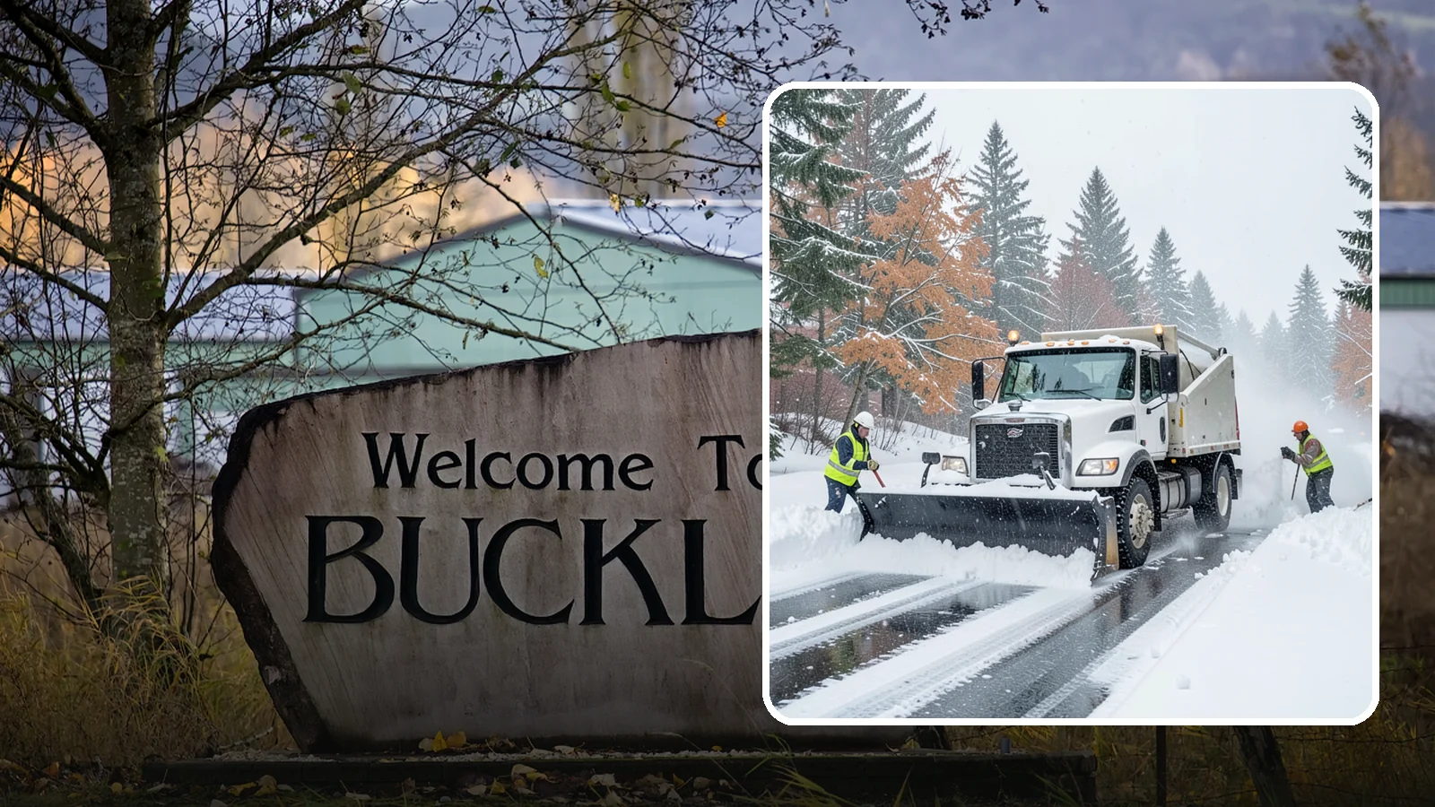 Heavy Snowfall Removal in Buckley, Pierce County, WA - When a heavy, wet Cascade snowfall piles up fast, our equipment handles the load your shovel cannot.